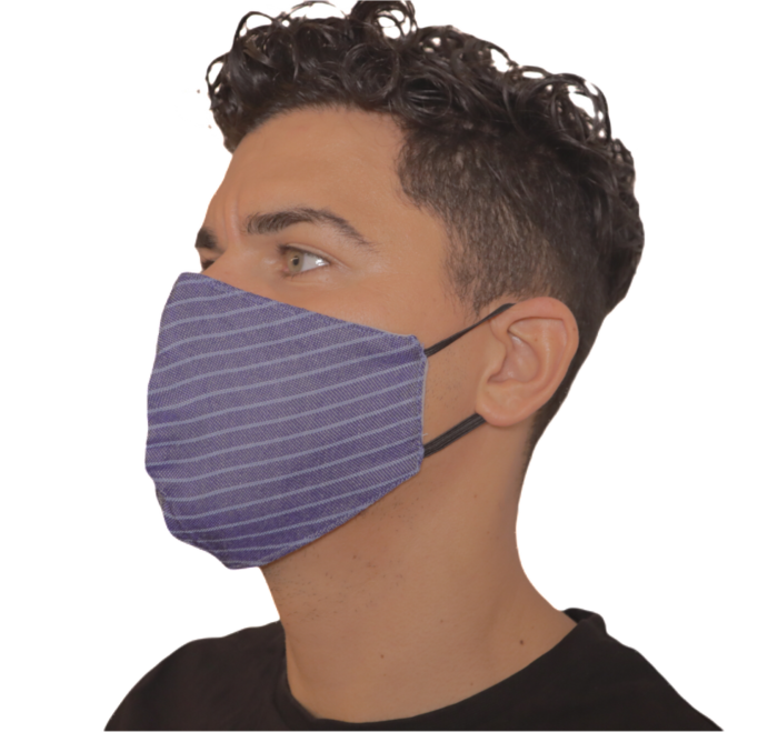 Face Mask Blue Stripes